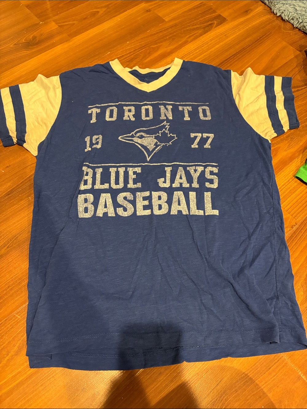 Toronto Blue Jays Navy & Cream Kids Baseball Tee